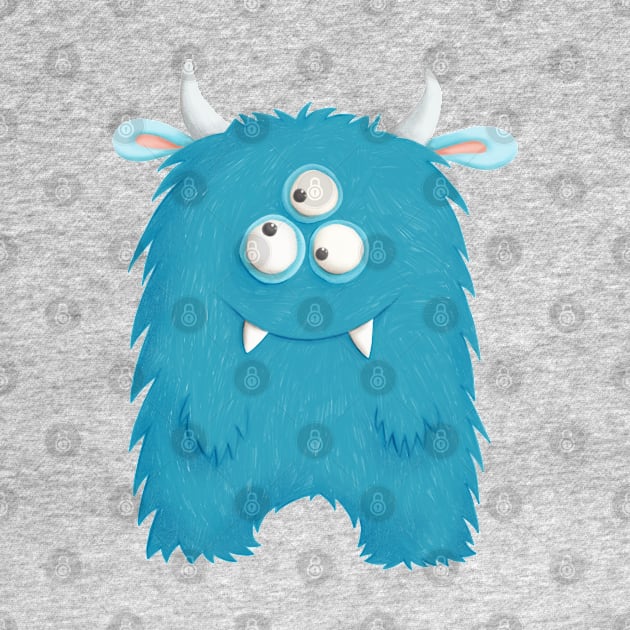 Blue Hairy Monster by Lmay